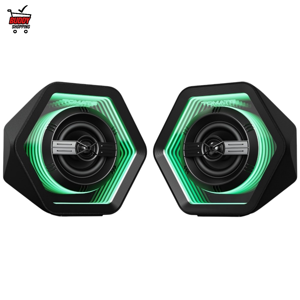 Caixa de Som Gamer Bluetooth Para PC Computador Notebook Som Potente 50W RGB LED P2 Graves MTS-3006