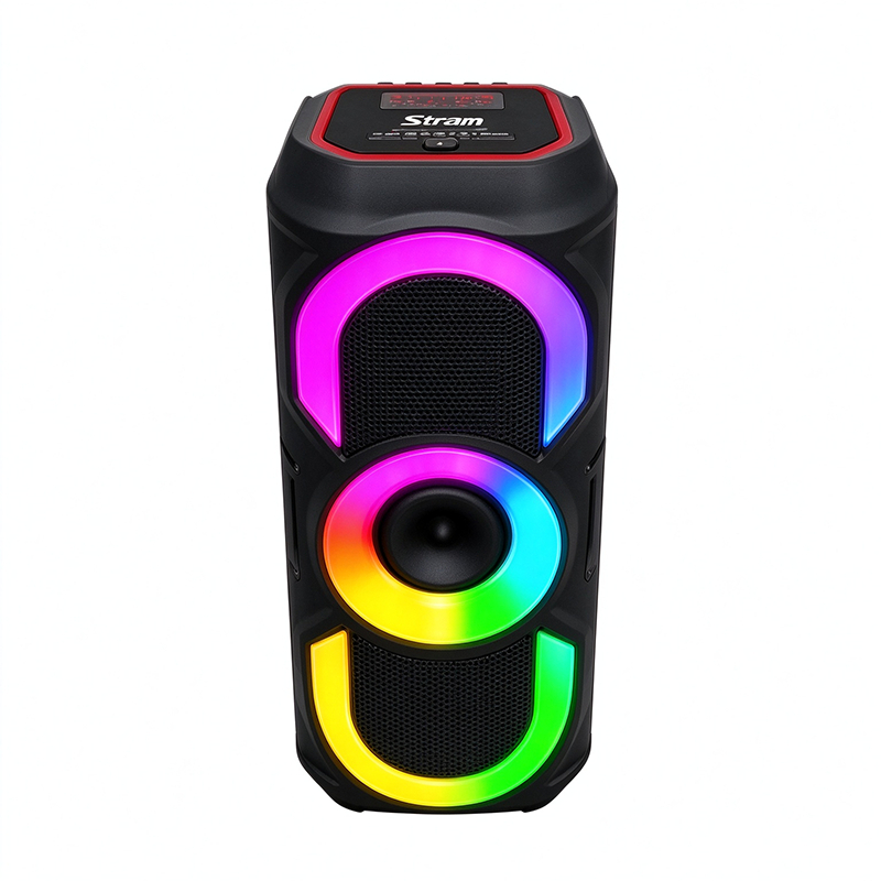 Caixa de Som Bluetooth Portátil com LED RGB, FM, USB, TWS e 50W de Potência – Ideal para Praia, Festa e Viagem