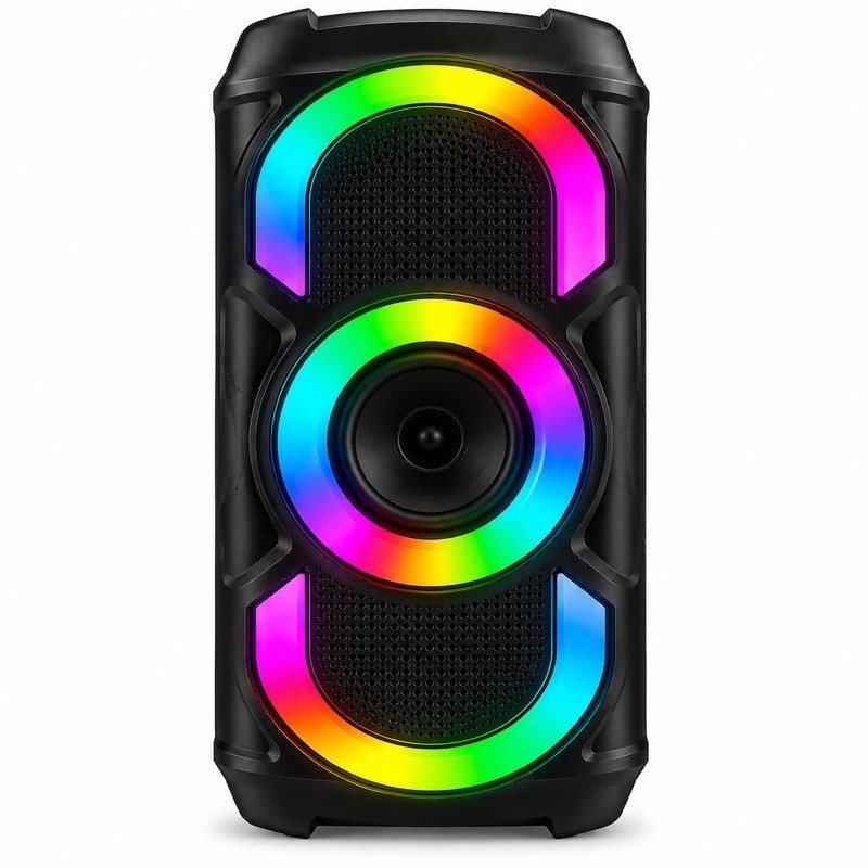 CAIXA DE SOM BLUETOOTH PORTÁTIL 50W COM LED RGB