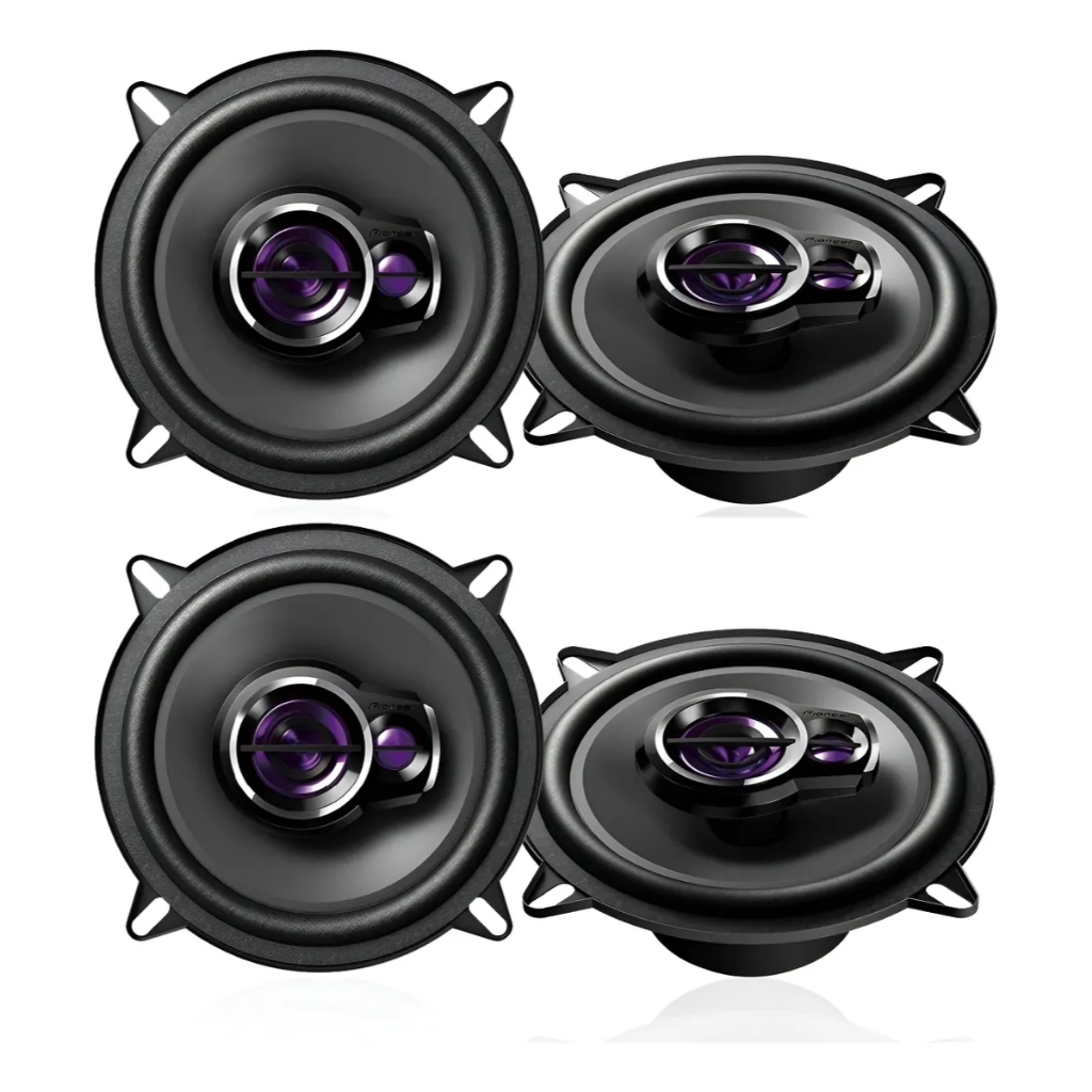 Kit 4 Auto Falante Pioneer 5 Pol Triaxial 50w Rms Ts-1360br Preto