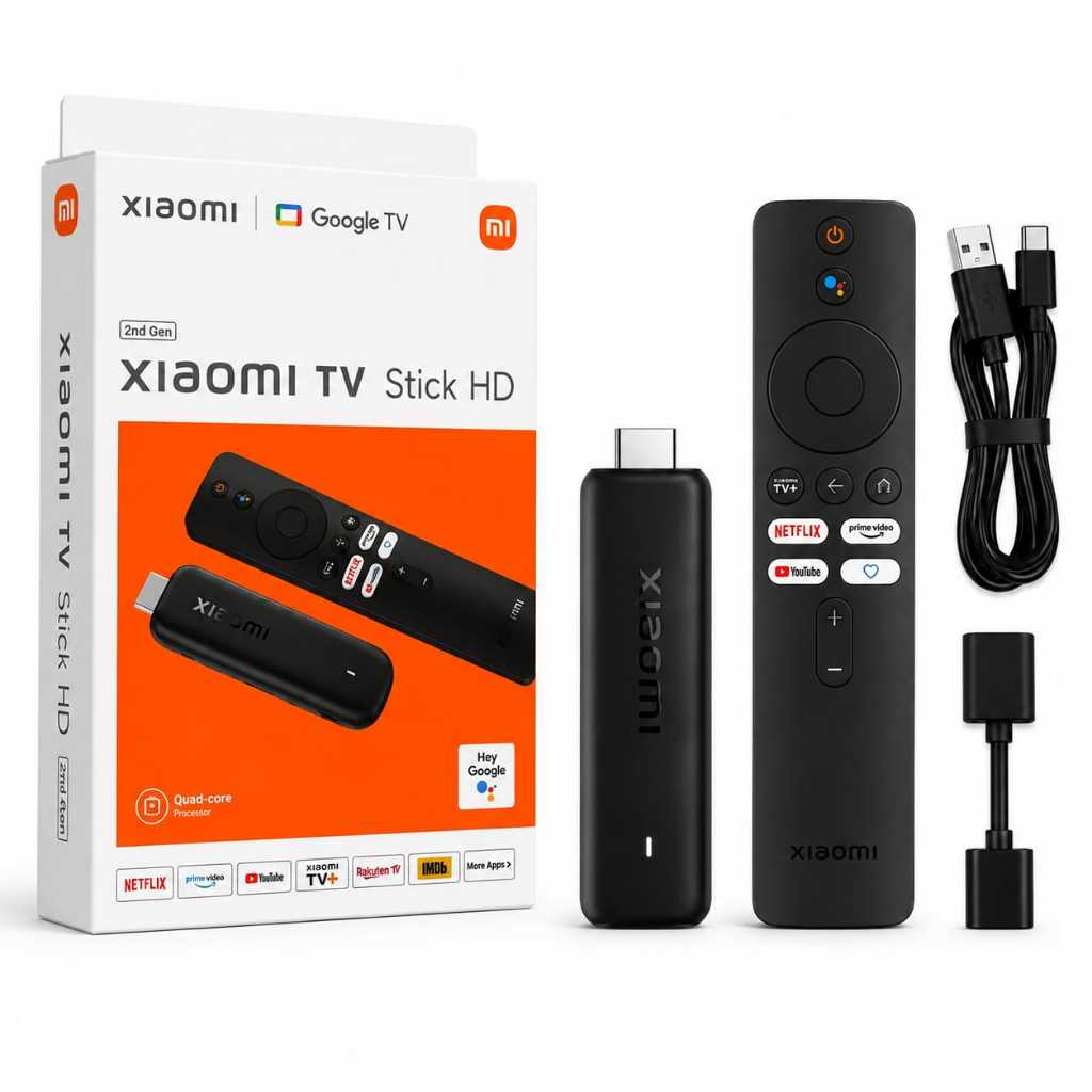 Xiaomi Mi TV Stick Resolução Ultra Hd Android TV 8GB Quad - Core Wifi 6 e Google Assistente