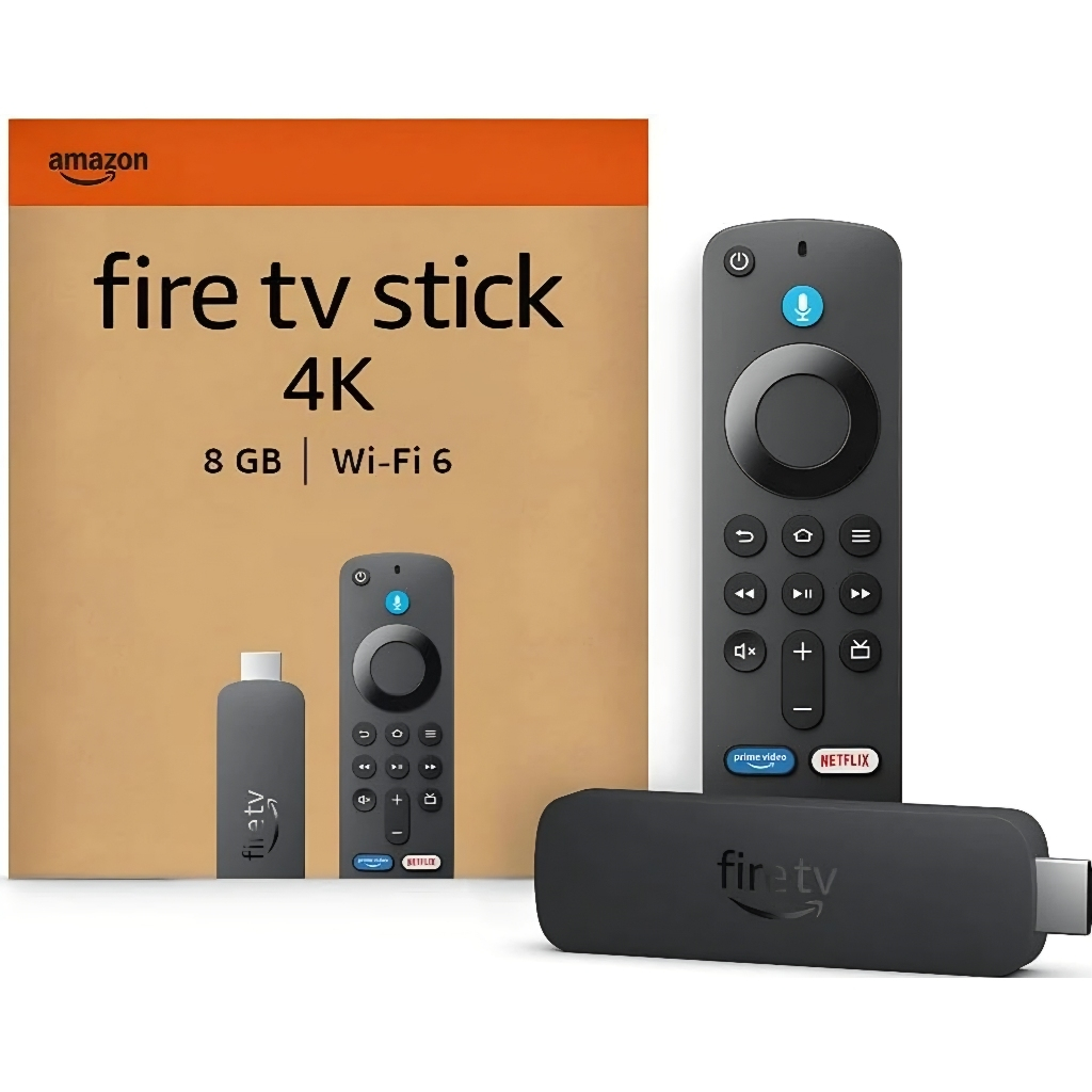 Amazon Fire TV Stick 4K - Lacrado (modelo mais novo) 2ª geração Wi-Fi 6 Dolby Vision/Atmos HDR10+ Quad-core 1,7 GHz 8GB