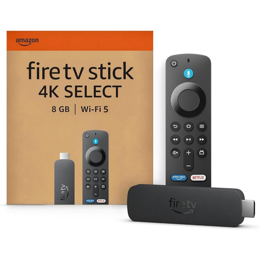Amazon Fire TV Stick 4K SELECT ( lançamento Novo Vega OS, ) Quad-Core 1,7 GHz 1 GB de RAM, 8 GB Armazenamento interno