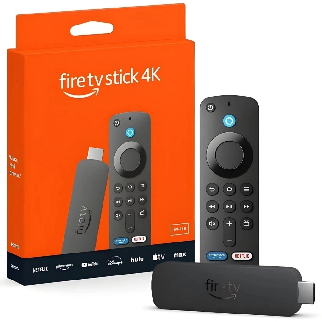 Amazon Fire TV Stick 4K 2ª Geração Quad-Core Wi-Fi 6E Alexa Dolby Vision-Atmos HDR
