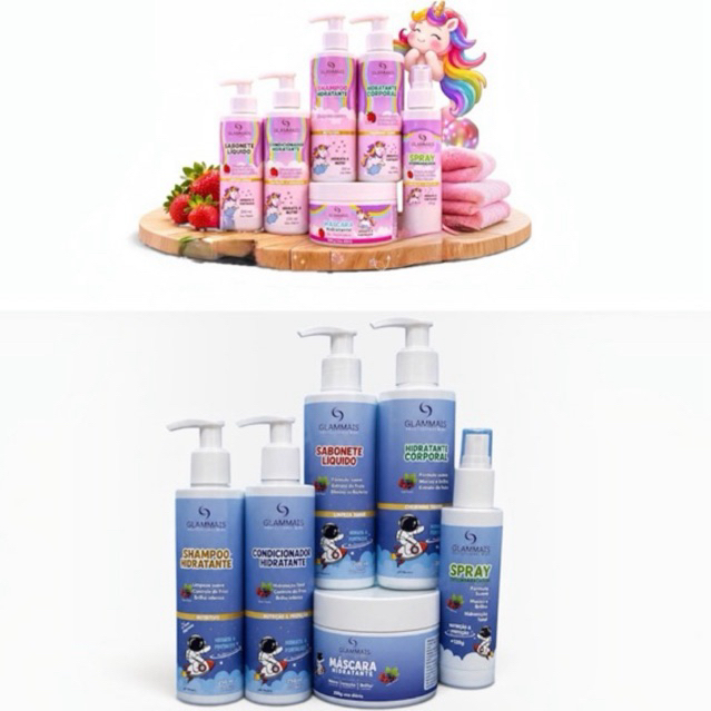 Kit Capilar Kids Glammais Professional com 6 Itens