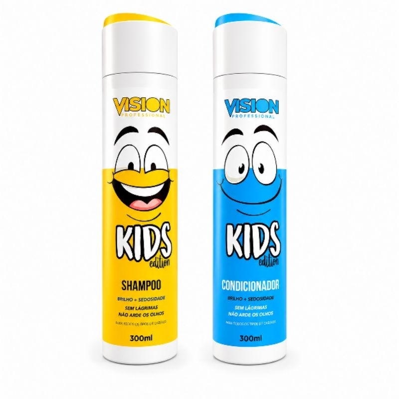 Kit Infantil Shampoo + Condicionador Kids Vision Professional 300ml Sem Lágrimas