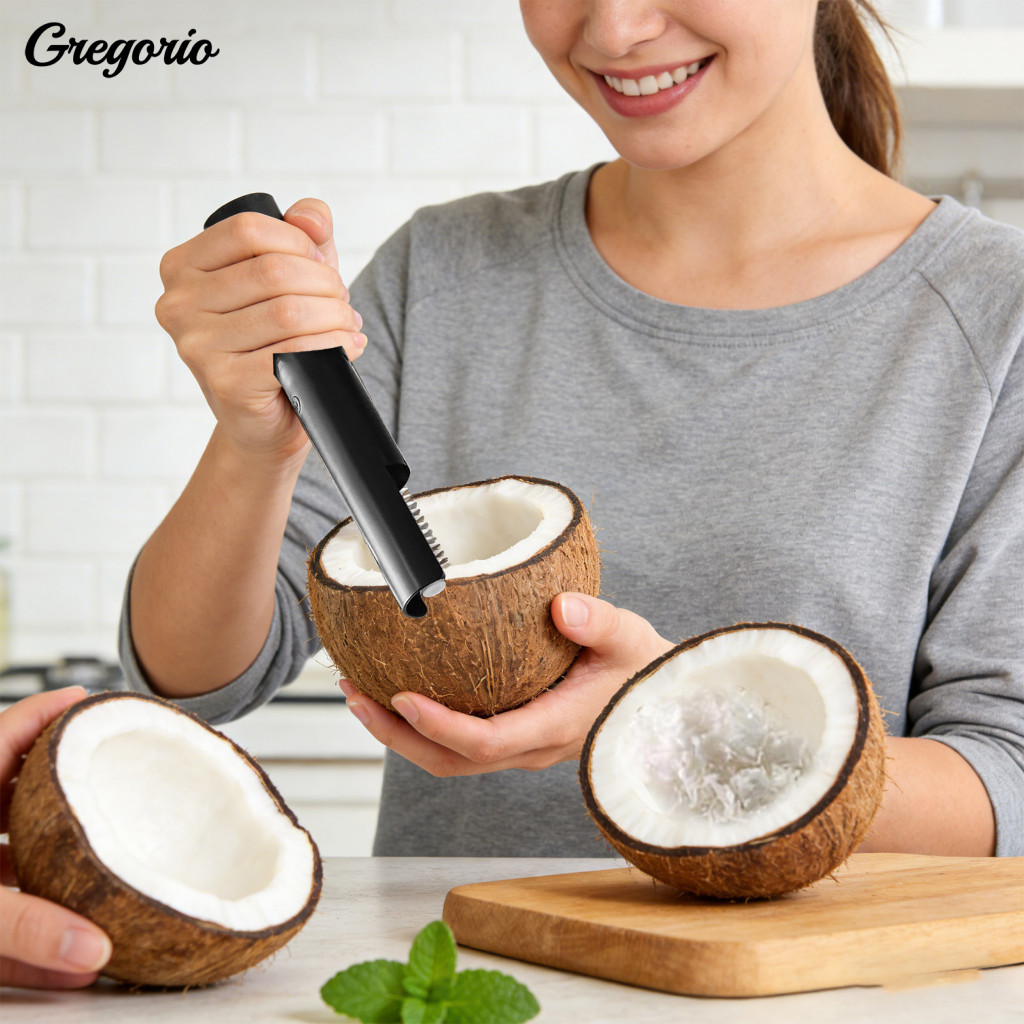 Coconut Dessert Preparation Tool Shredder Alternative Electric Fish Scaler Handheld Rotating Grater with Stainless Steel