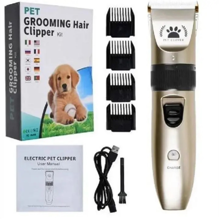 4 IN1 Electric Pet Hair Clipper Dog Cat Hair Trimmer USB Rechargeable(Cortadores de unhas para animai de estimação gráti