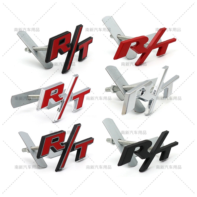 R/T RT Metal Grade Emblema Adesivo Decorativo Para Dodge Challenger Charger Ram Calibre Acessórios Carro