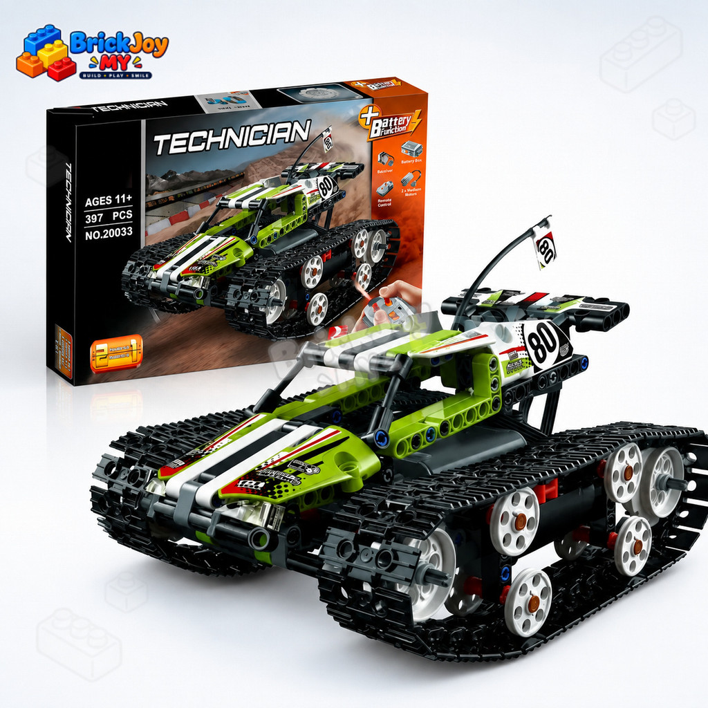 42065 RC Tracked Racer Blocos de Montar Carro Motorizado com Controle Remoto Veículo com Trilhos Brinquedo STEM para Men