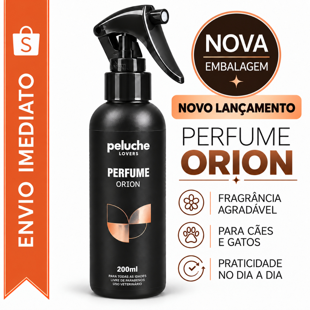 Perfume Premium Pet Peluche Orion 200ml para Cachorro e Gato - Máxima Fixação