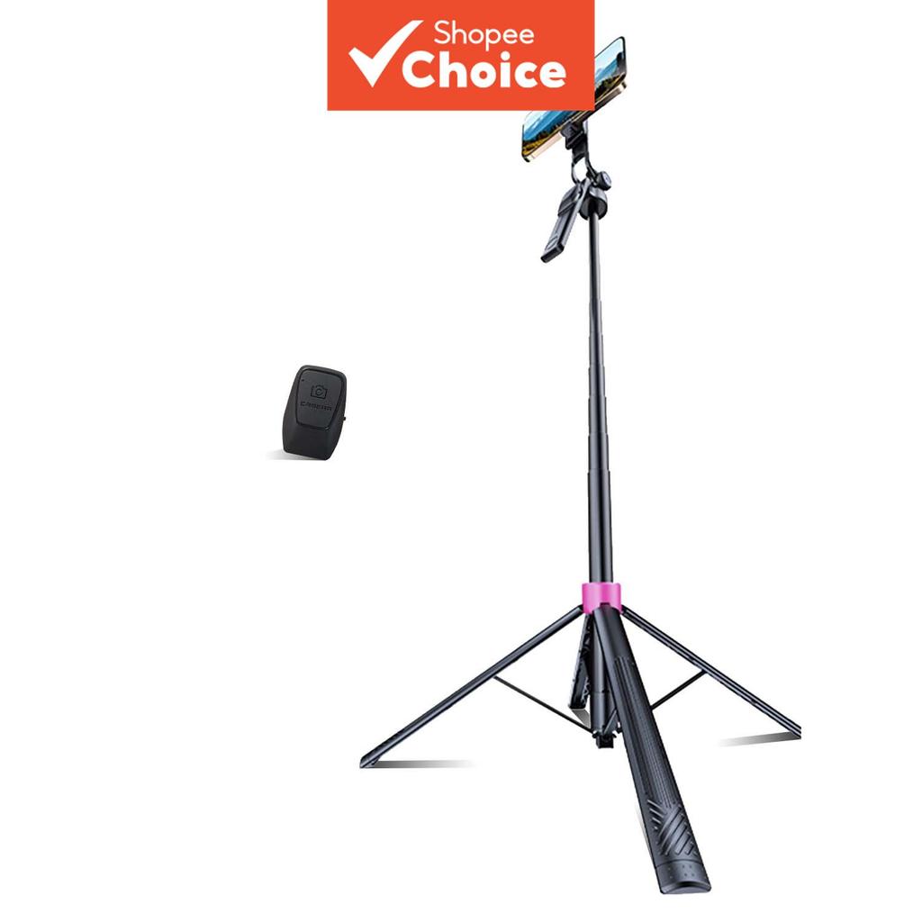 Bastão de selfie retrátil portátil 3 em 1 com tripé e controle remoto sem fio, compatível com iPhone/Samsung/smartphones