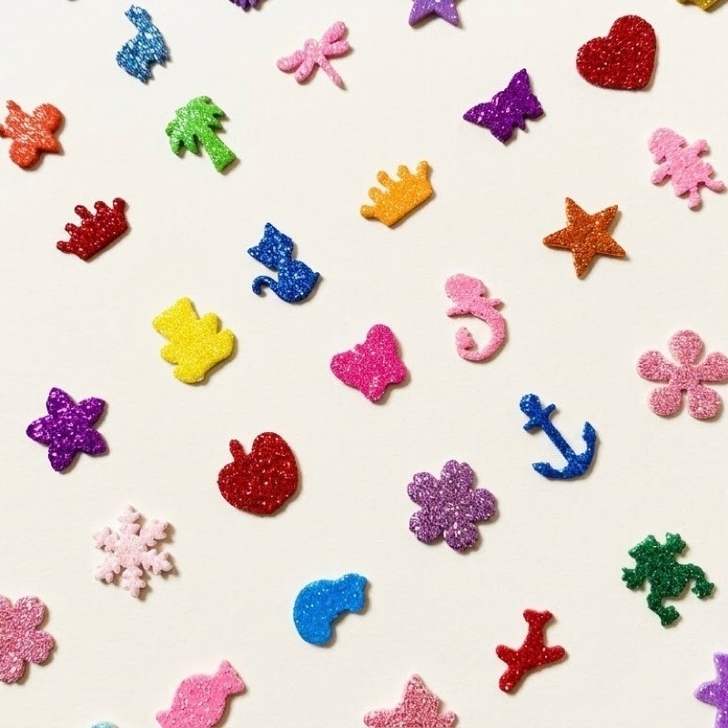 Mini Adesivo Pet EVA Glitter 1,5cm – Acessório para Banho e Tosa | Cães e Gatos