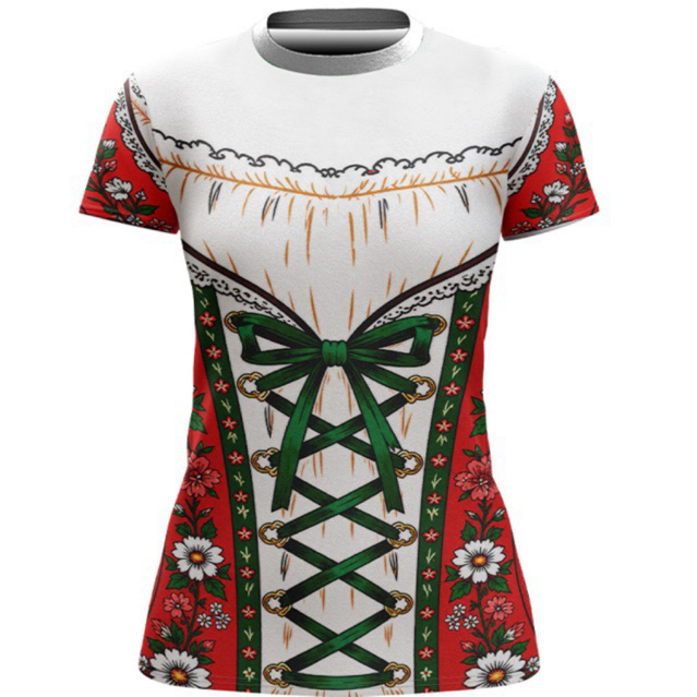 CAMISETA DIRNDL OKTOBERFEST FESTA ROUPA GARÇONETE