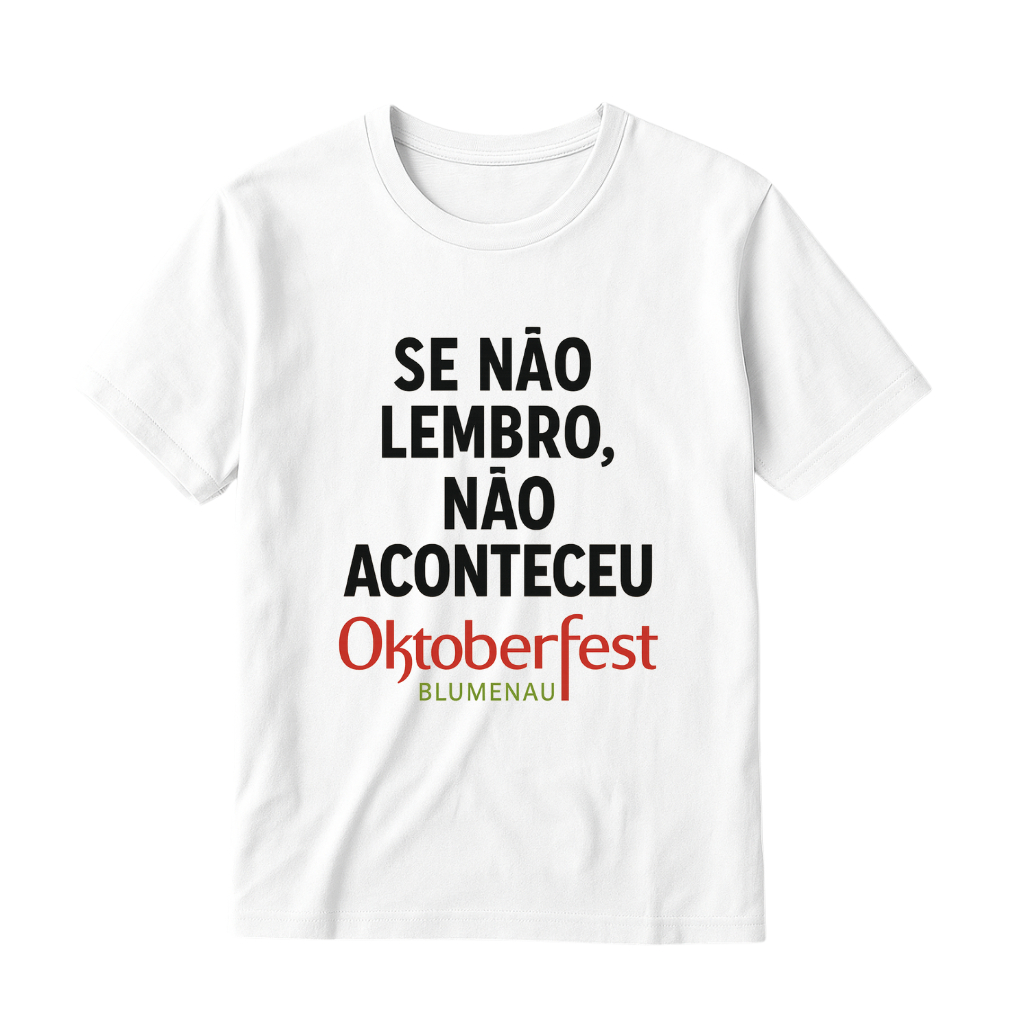 Camiseta Basica Estampada Camisa 100% Algodão Unissex Oktoberfest Blumenau