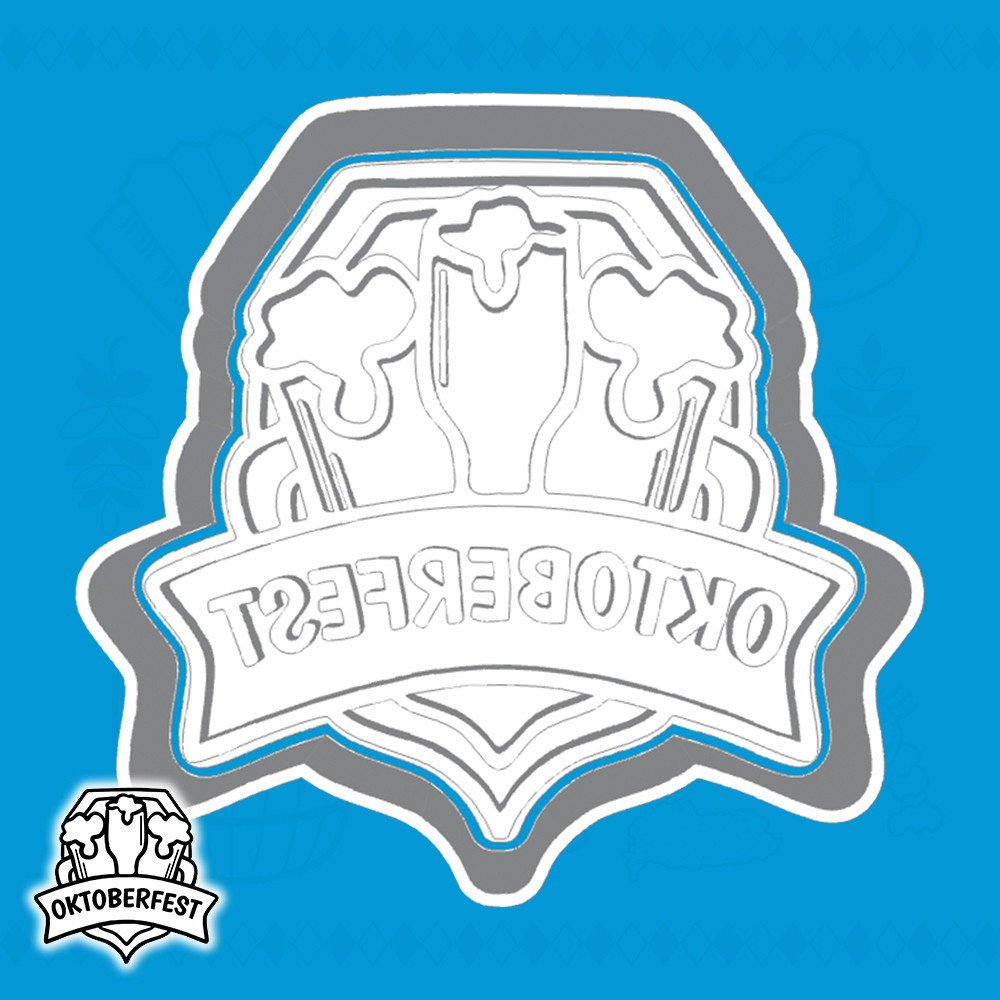 CORTADOR DE BISCOITO OKTOBERFEST - LOGOTIPO OCTFEST (ESTILO 2)