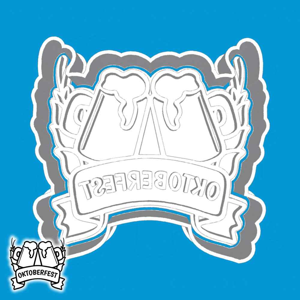 CORTADOR DE BISCOITO OKTOBERFEST - LOGOTIPO OCTFEST (ESTILO 1)
