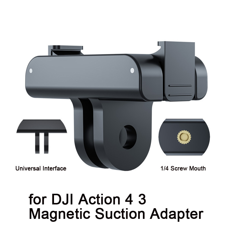 Adaptador Magnético De Duas Garras Para DJI Osmo Ac 1/4 Interface Suporte De Montagem Action 3 4 5PRO Acessórios Câmera