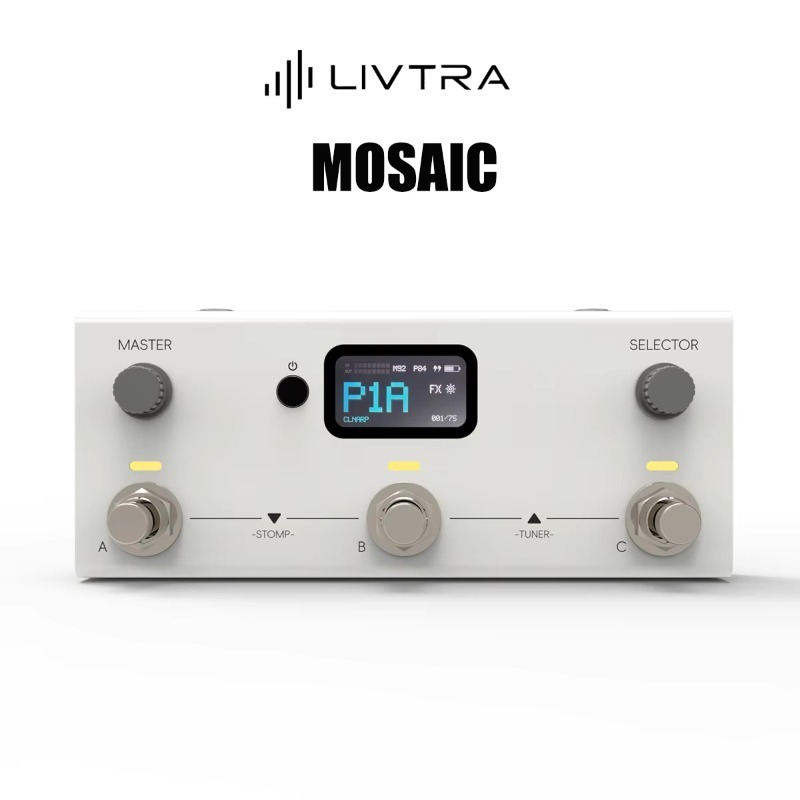 LIVTRA MOSAIC Guitarra Multi-Efeitos Pedal AI Track Split Soundcard Gravação Bluetooth Sem Fio Portátil Para Prática Pal