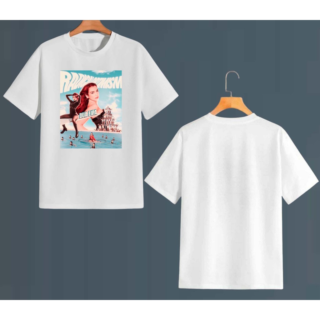 Camiseta branca 100% algodão cantora Dua Lipa | 