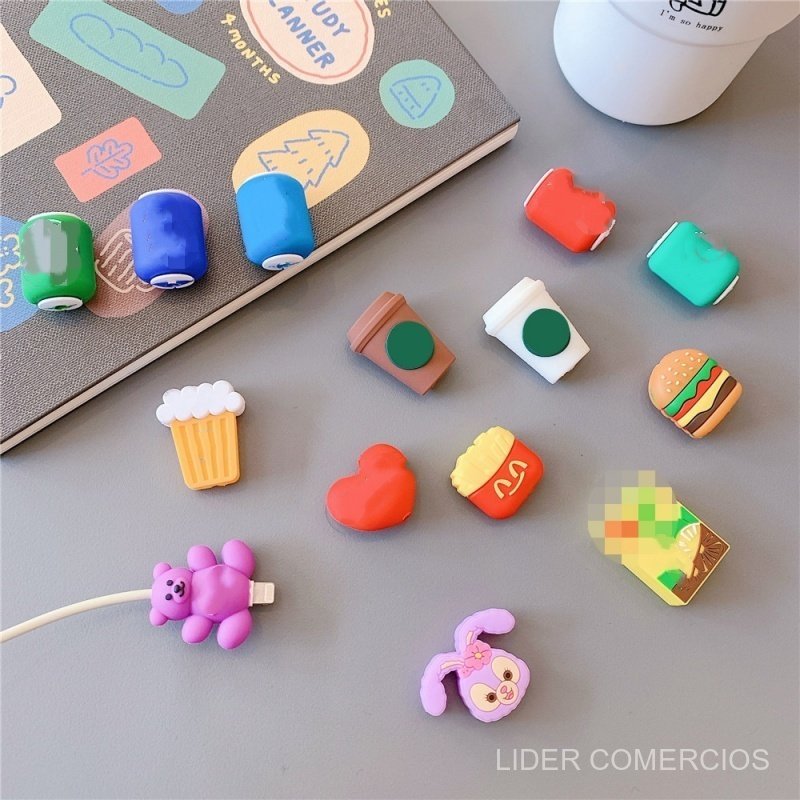 10/20/30 Pcs Protetor De Cabo De Dados, Com Designs Charmosos, Simples E PráTicos.