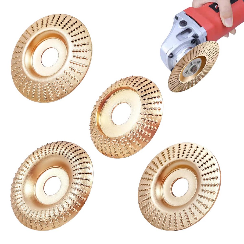 4pcs Tungsten Carbide Grinding Wheel Disc para rebarbadora de madeira para esmerilhadeira angular de 22 mm