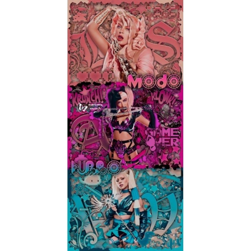 Quadro Decorativo Anitta Pablo Vittar e Luiza Sonza Modo Turbo Placa MDF