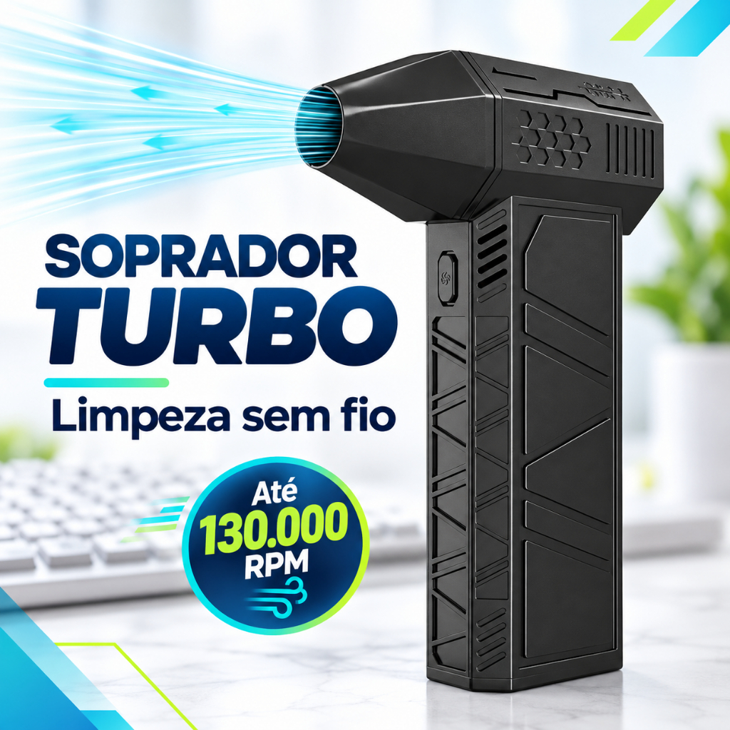 Ventilador Soprador De Ar Turbo 130000 Rpm Sem Fio Portátil