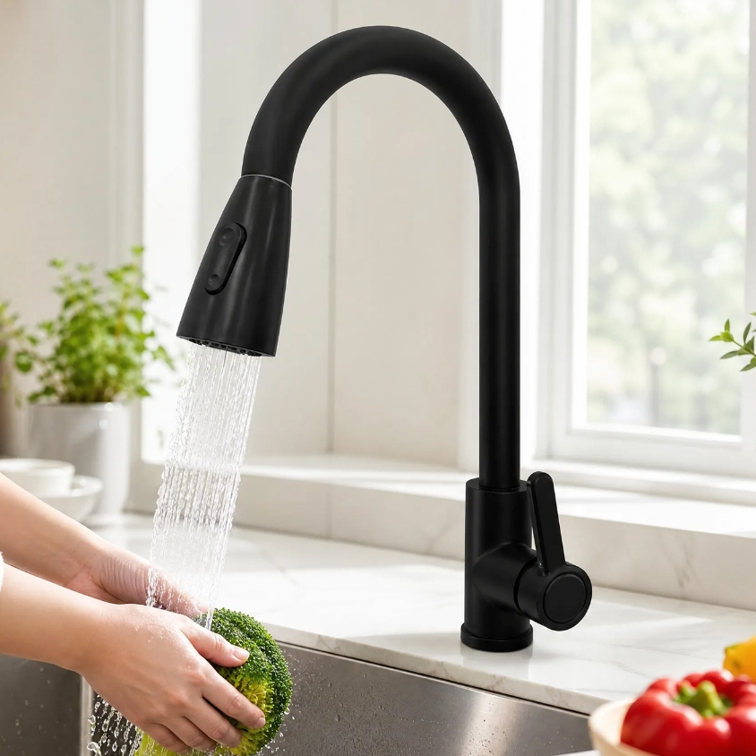 Estilo Moderno Pull Out Torneira Da Cozinha Casa Dispositivo Elétrico
