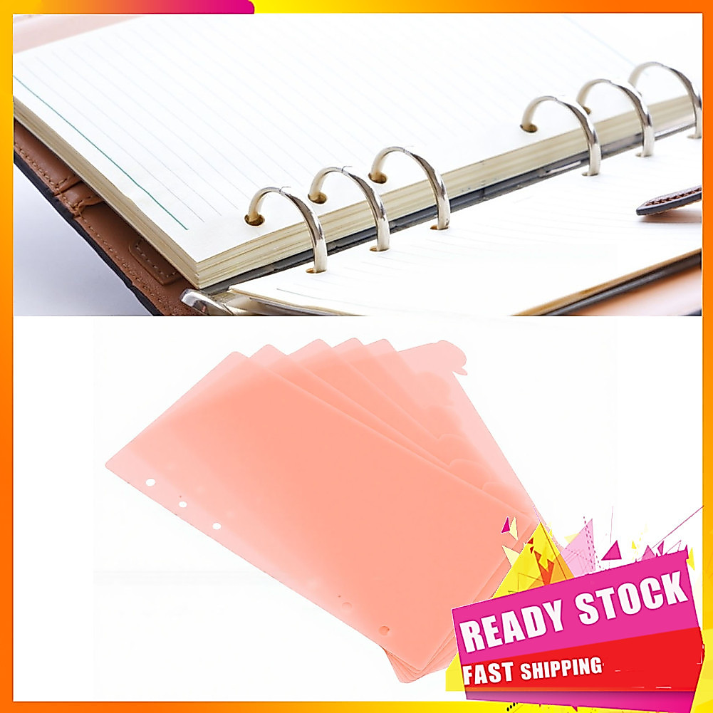 Gfgfgfgg Pssopp A6 Planner Dividers Fichários Página Fruit Index Pull Out Tabs 6 Ring Notebook Inserts com design