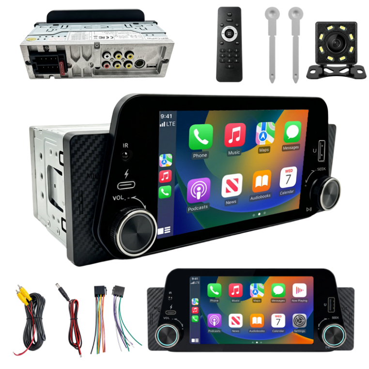 Sem Fio Carplay & Android Auto 5 Polegadas1 Din universal Car Stereo Rádio MP5 Bluetooth Player