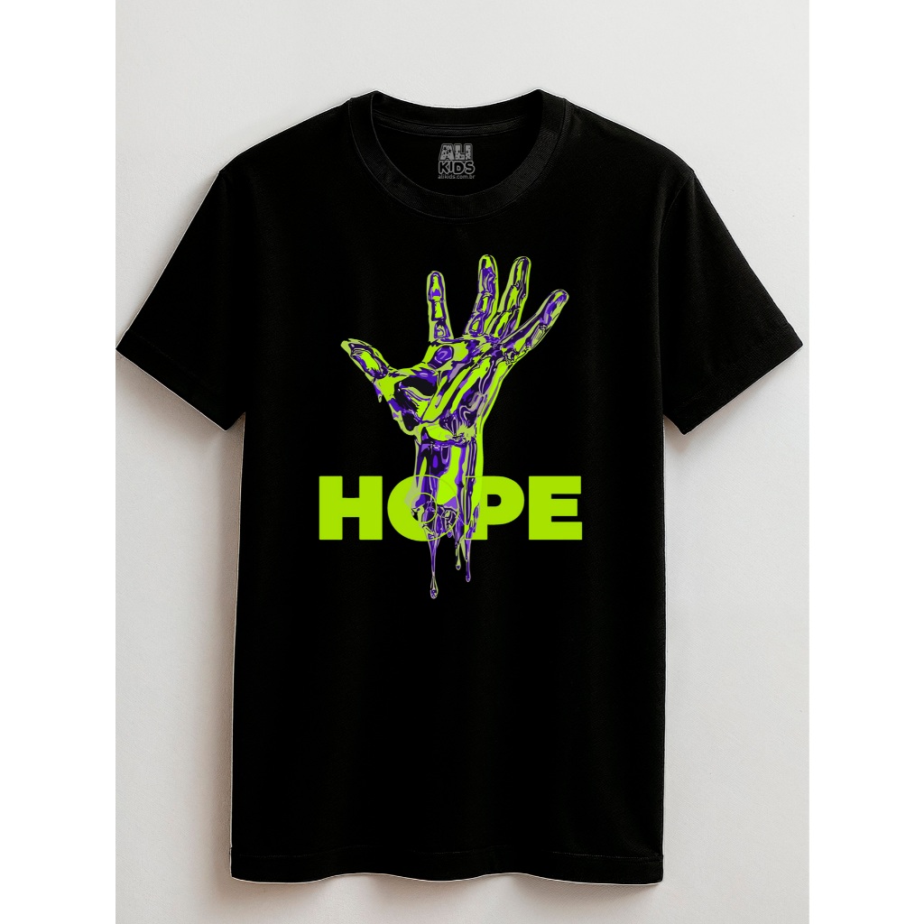 Camiseta 100% Algodão Urban Juvenil e Infantil 2 ao 16 anos Hope Esperança