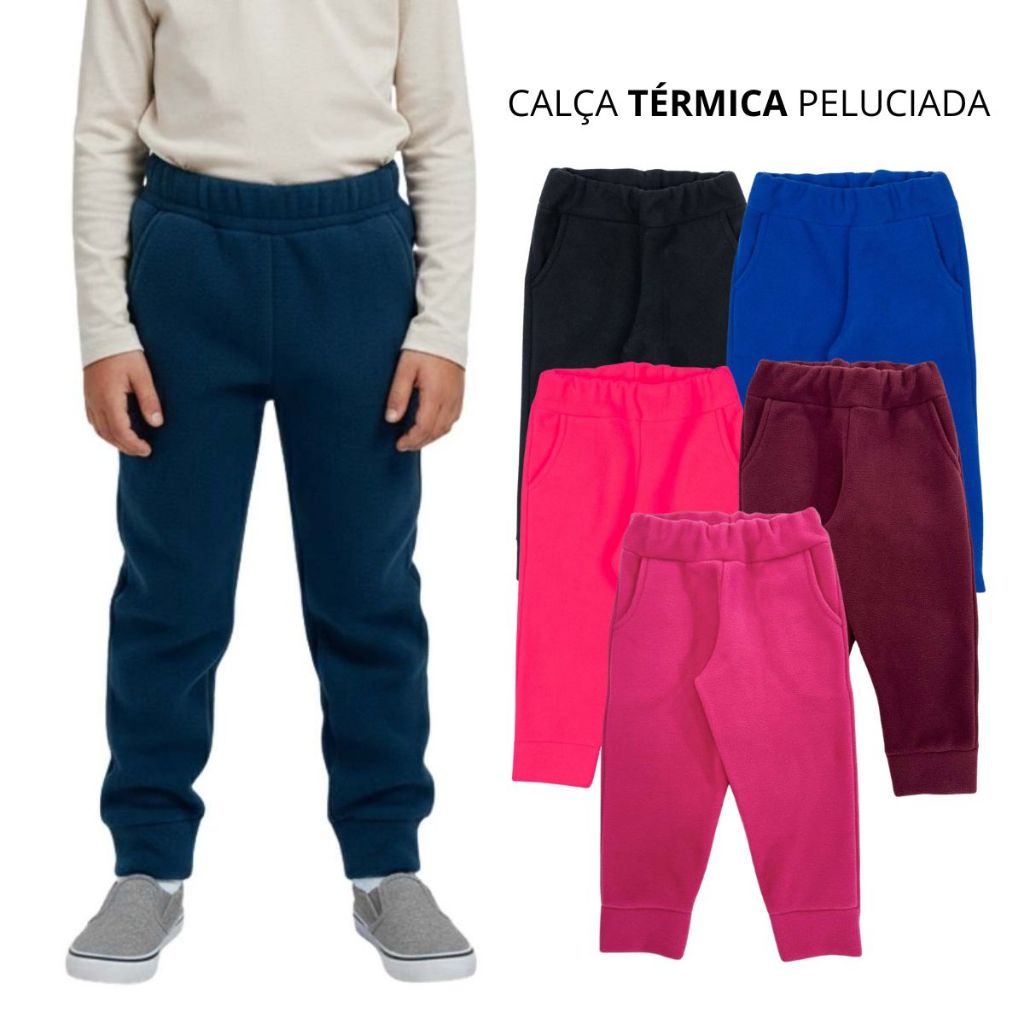 Calça Microsoft Pettenati Infantil Antialérgica Anti-pilling Térmica Quentinha Básica Lisa Inverno