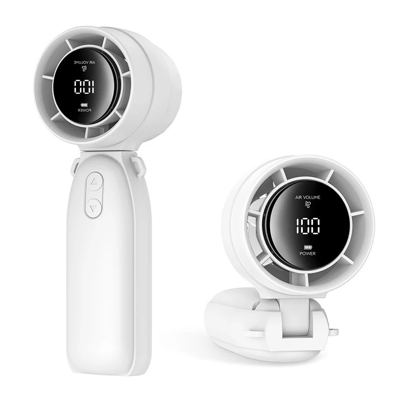 Ventilador Portátil Dobrável Recarregável Tipo-C de Mesa e Mão, Mini Turbo de Alta Velocidade 13000RPM 2025