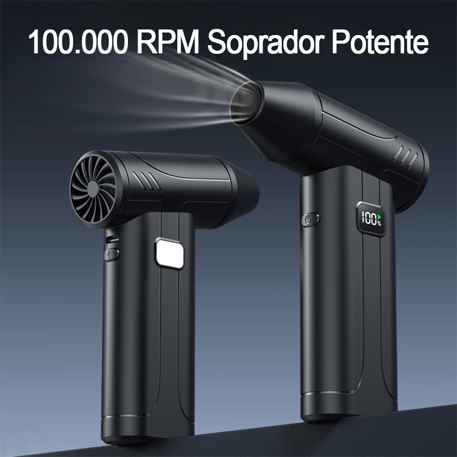 Ventilador Soprador De Ar Turbo Sem Fio Portátil 100000 RPM