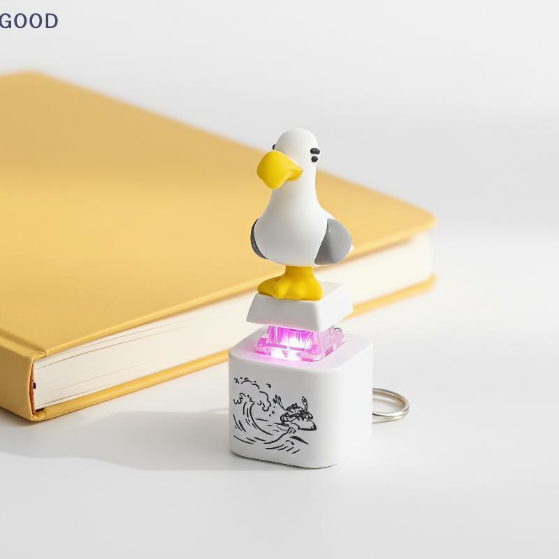[Bom] 3D Cartoon Seagull Custom Keycap Squeaky Sound Soft Silicone Key Cap Para Teclado Mecânico De Jogos [PH]