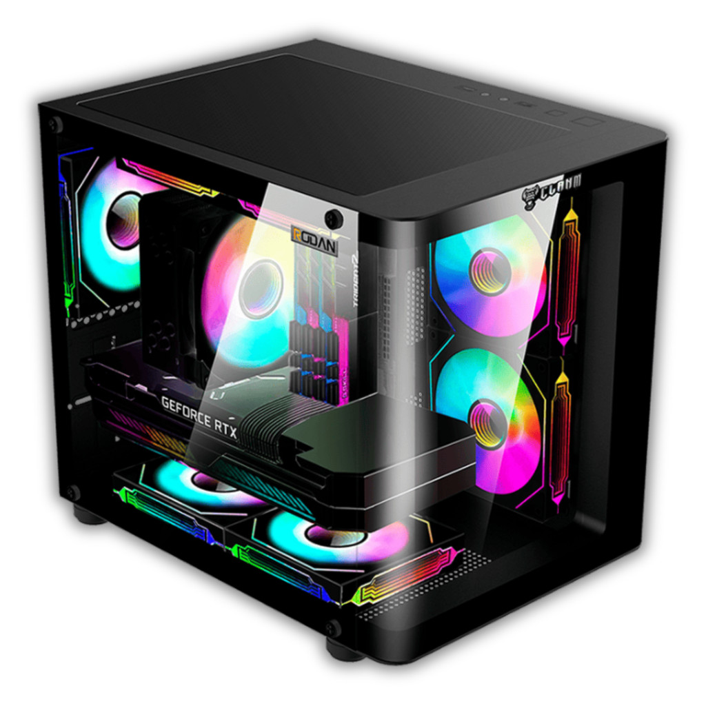 Gabinete Gamer Rodan Vidro Aquario Rgb Micro Atx Itx Clanm