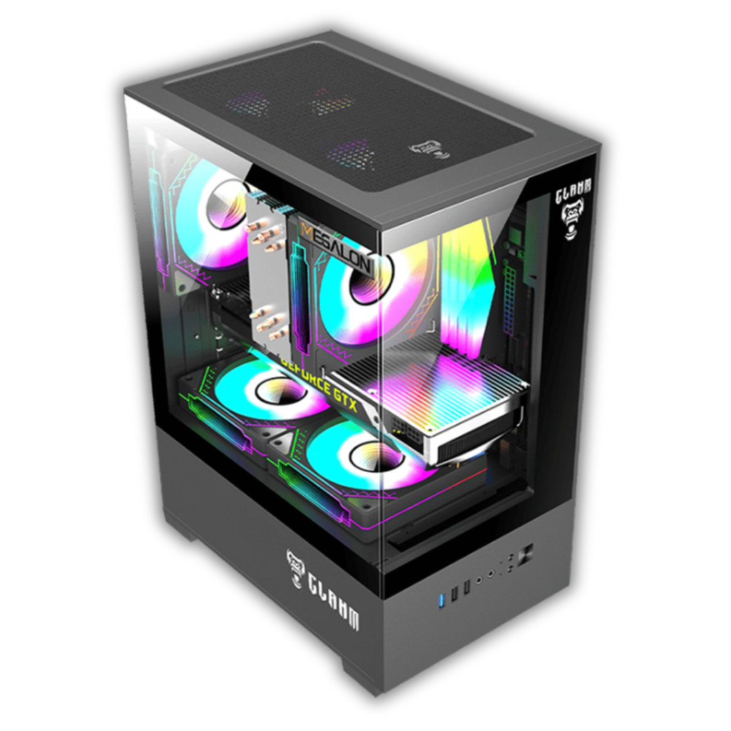 Gabinete Gamer Night Megalon Vidro Rgb Micro Atx Itx Aquario Clanm