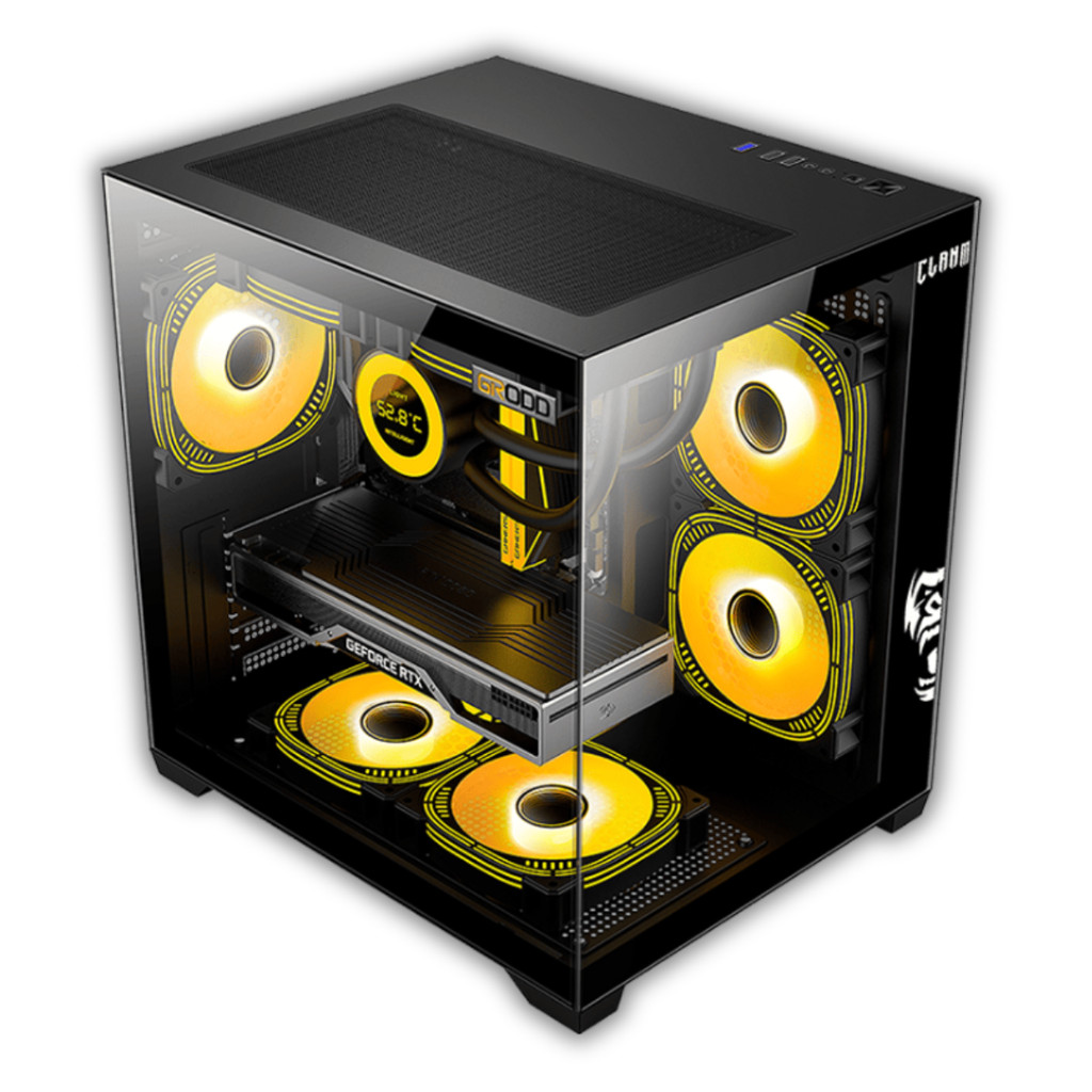 Gabinete Gamer Night Grodd Vidro Rgb Micro Atx Itx Clanm