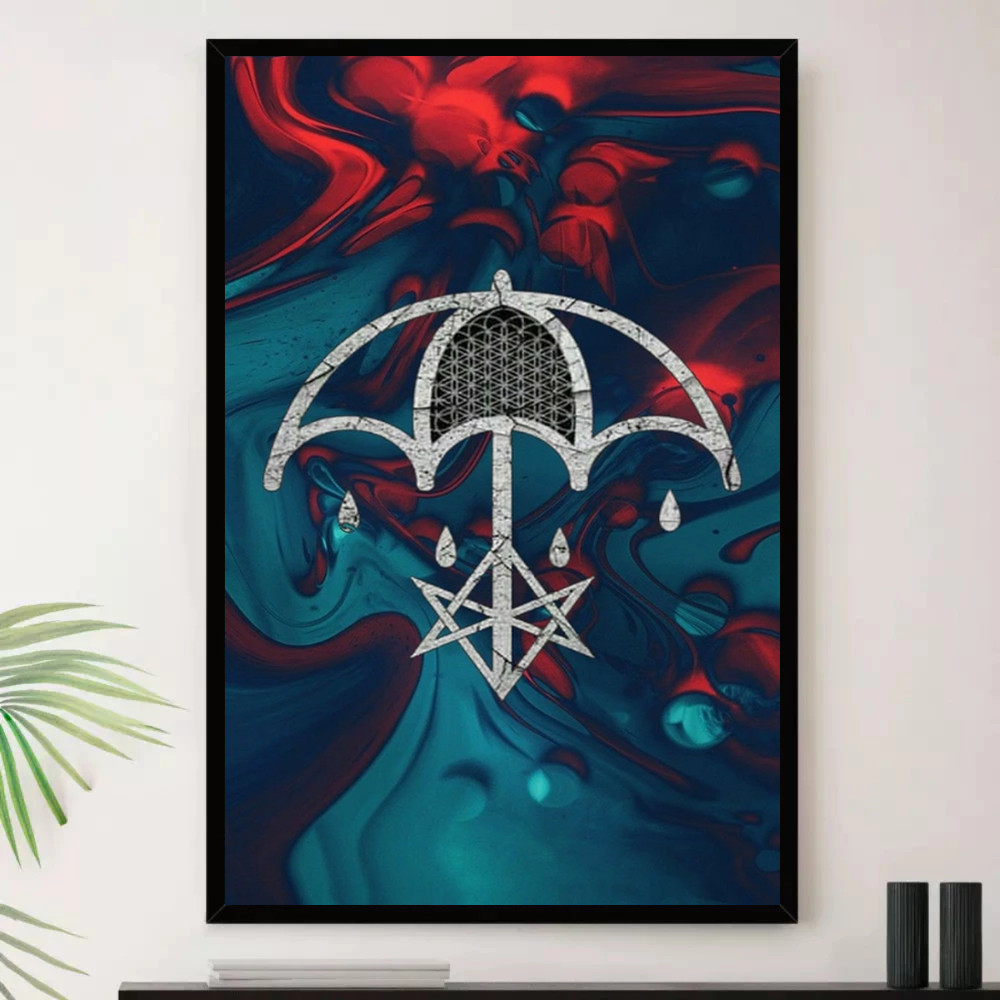 Quadro Placa Decorativa Música Internacional Bring Me the Horizon Heavy Metal Metal Alternativo Álbuns com Moldura