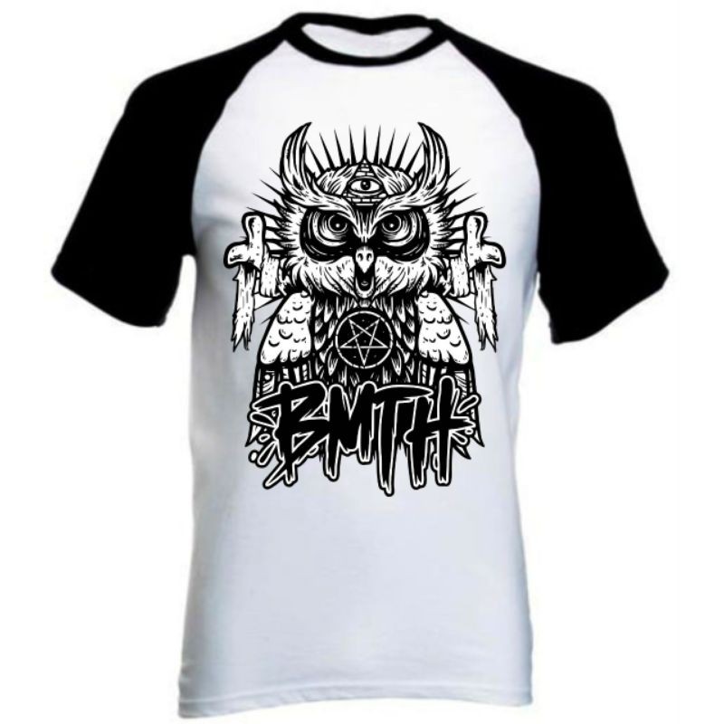 Camisa de rock camiseta raglan banda Bring Me The Horizon malha 100% algodão disponível feminina e masculina todos os tamanhos disponíveis