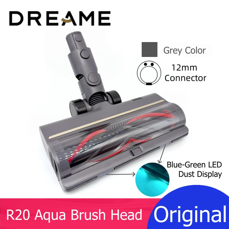 For Dreame Elétrica Multi-Superfície Cabeça De Escova Cinza R20 Aqua T20 Pro T10 T30 Neo Handheld Sem Fio Aspirador Peç
