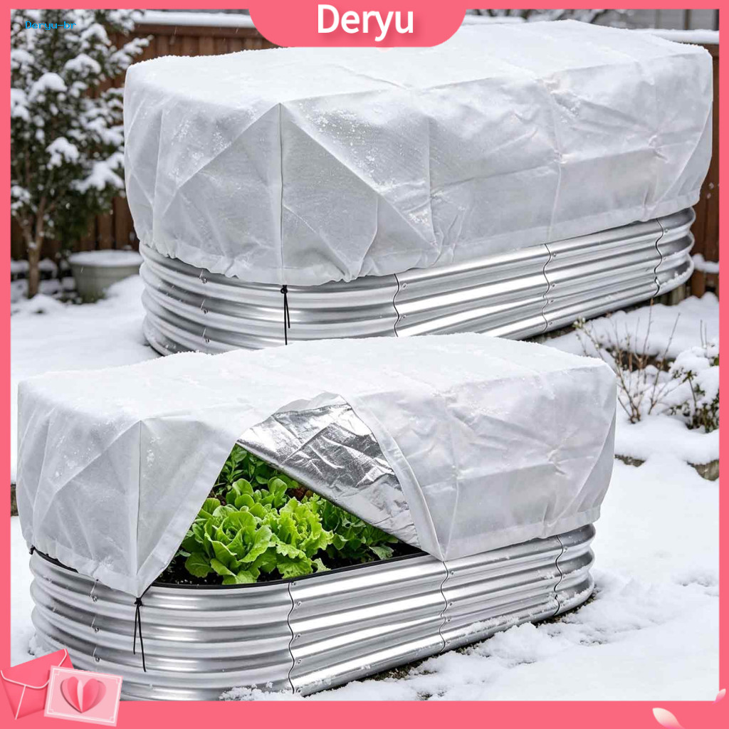 Insulated Garden Bed Protector Winter Plant Protection Cover for Raised 4x2x1 Ft Frost-resistant Insulation with for Tro