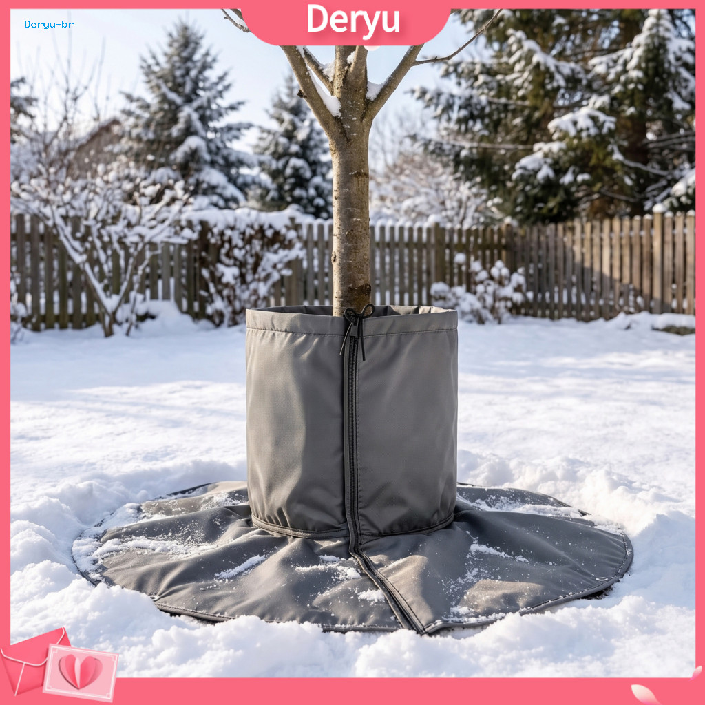 Reusable Frost Protection Kit Tree Root Winter Protector Palm 3-layer Freeze Cover with Ground Stakes – Insulation for