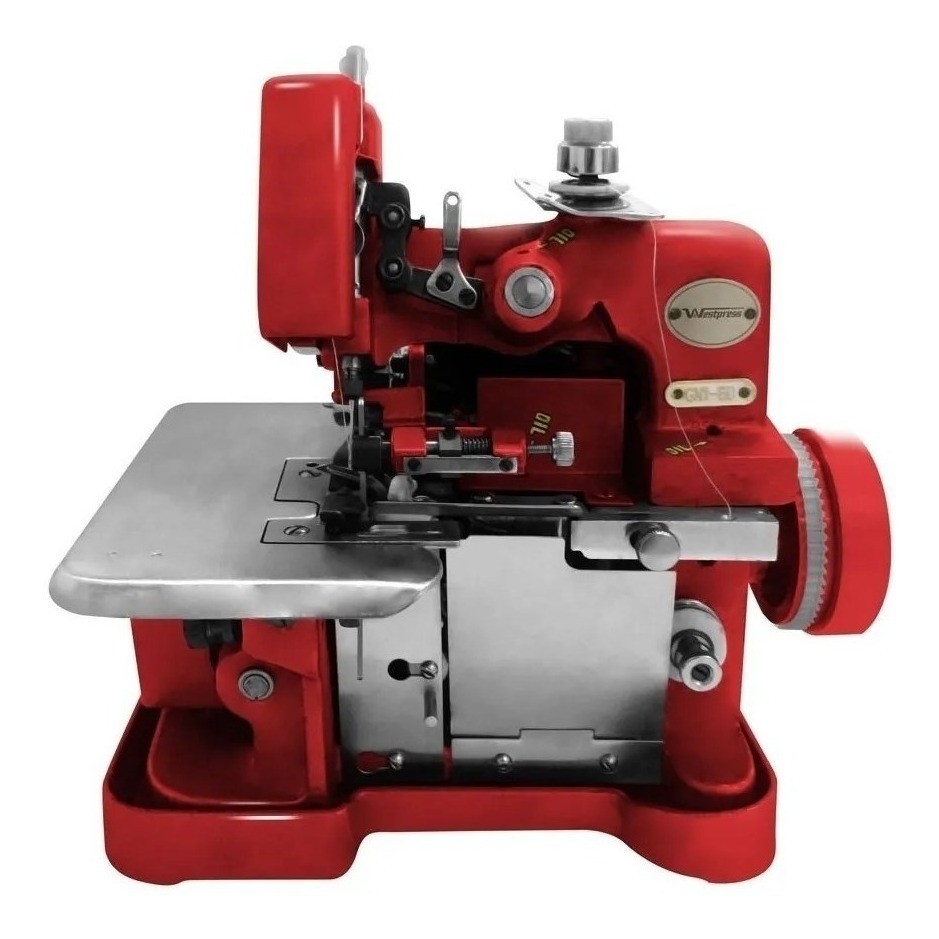 Máquina De Costura Semi Industrial Gn1 Portátil Vermelha