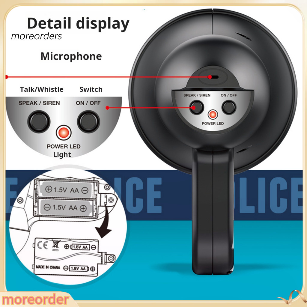 Kids Portable Megaphone Toy with Voice Alarm Battery Operated Mini Handheld Loudspeaker Pretend Play Bullhorn for Childr