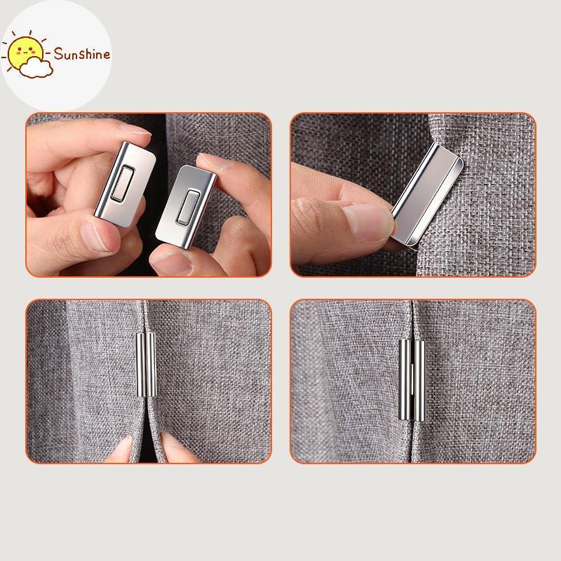 OMS 10 Pcs Fortes Clipes De Cortina Magnética Sem Unhas Fixadores De Janela Para Home Office Hotel Use br