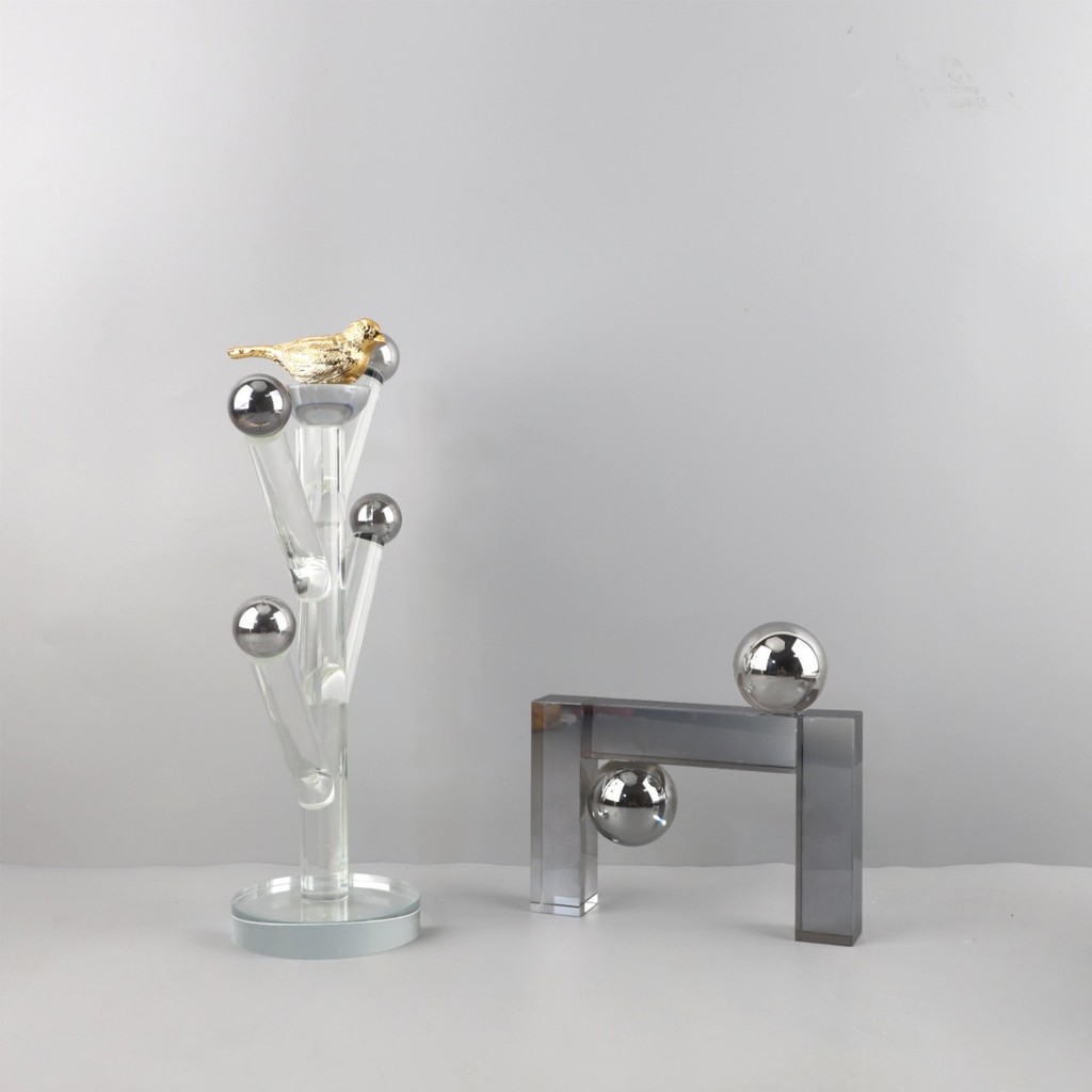 KTWG Modern minimalist high-end geometric crystal desktop ornament for living room, entrance, hotel, study, sales office