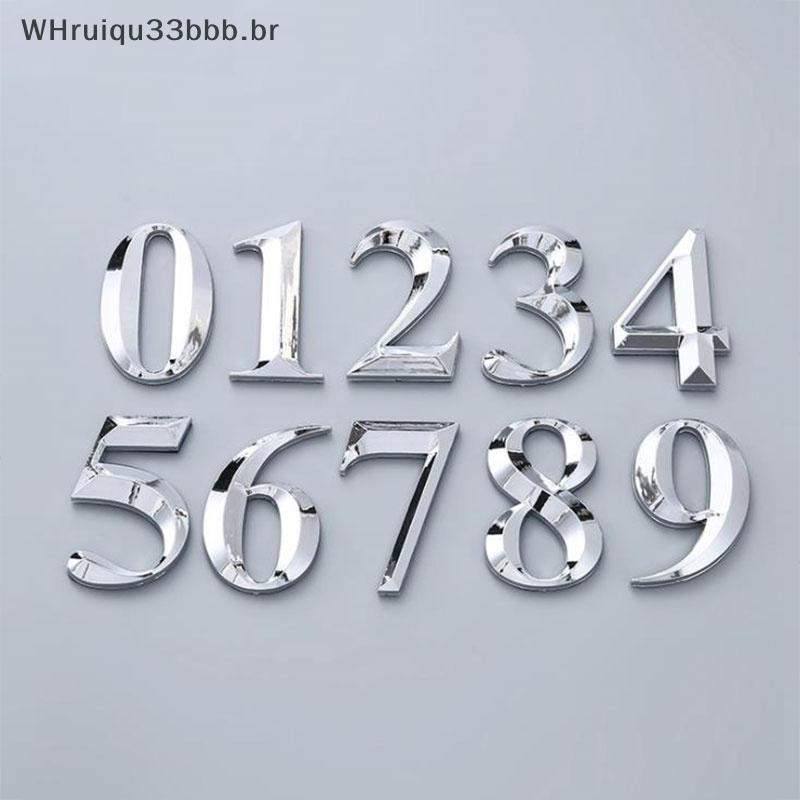 WHruibb Sinal De Número De Porta Autoadesivo Casa Dígito Apartamento Hotel Office Stier br