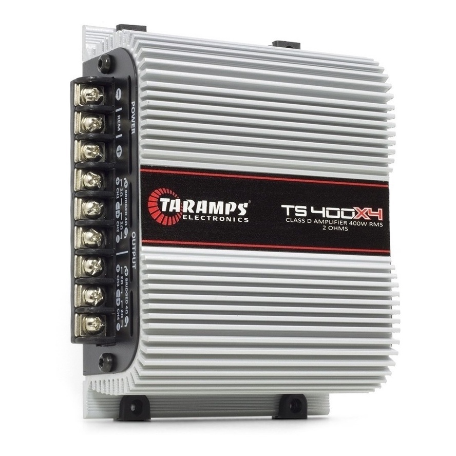 módulo amplificador potencia taramps ts400 400x4 4 canais 400 watts rms 2 ohms mono stereo
